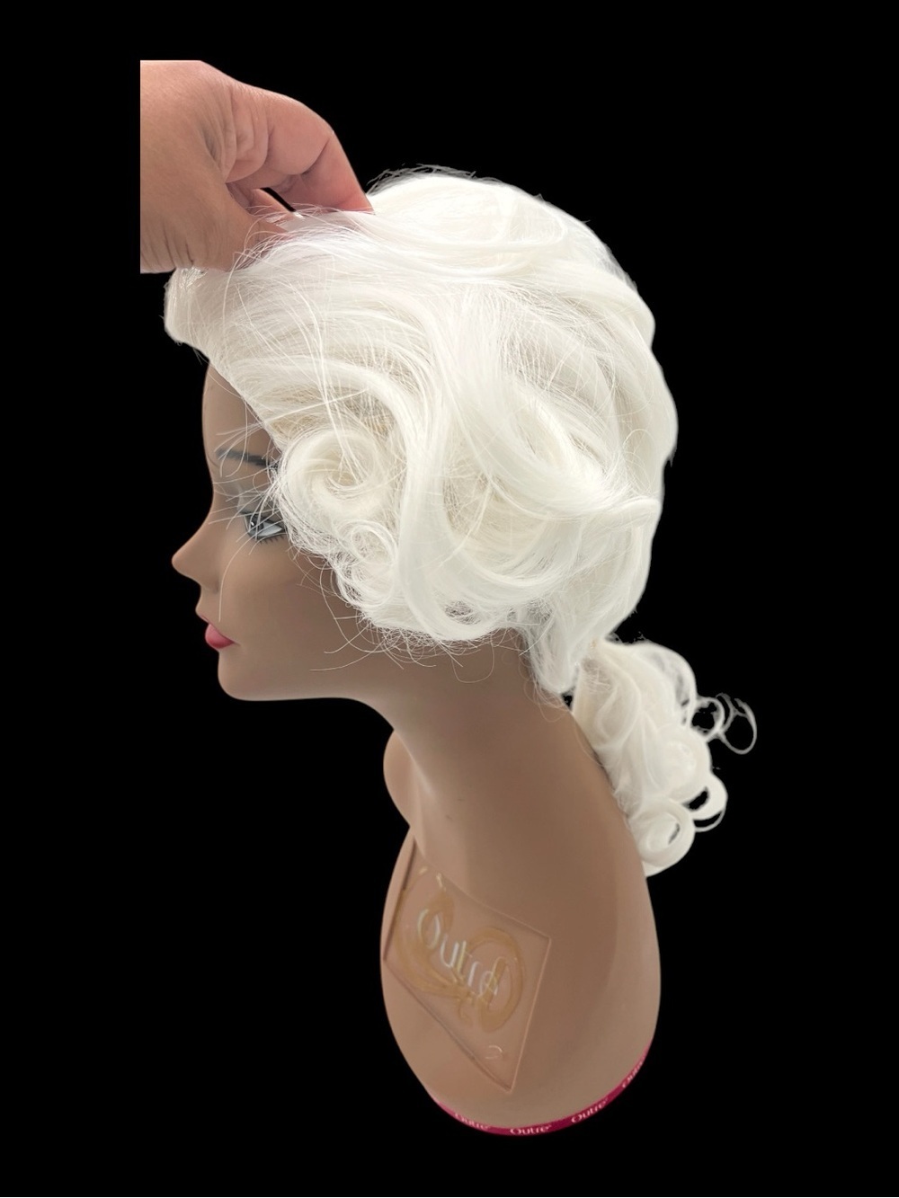 NWOT White Short Layered Synthetic Wig Political Patriotic Costume Wig